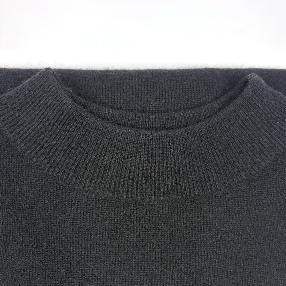 J Jill 100% Cashmere Sweater Womens O/S Black Mock Turtleneck Oversized Lagenlk - Picture 10 of 10